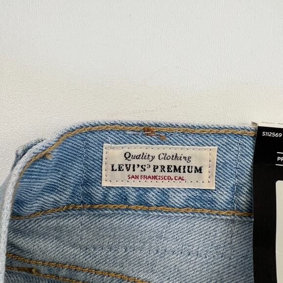 Levi's Premium Women 501 Original Button Fly Cropped Jeans 26x28 Blue NWT - Picture 10 of 15